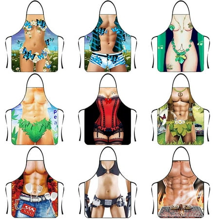11 Style Aprons Sexy Funny Kitchen For Women Man BBQ Cleaning Cooking Apron