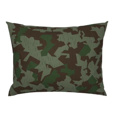 Brown Camo And Green Camouflage Hunting Forest Military Pillow Sham by Roostery