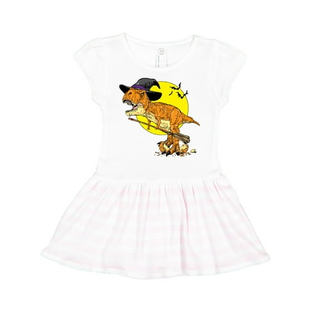 Inktastic Roaring Tyrannosaurus Rex Witch on Halloween Gift Toddler Girl Dress