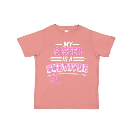 

Inktastic My Sister is a Survivor Breast Cancer Awareness Gift Toddler Boy or Toddler Girl T-Shirt