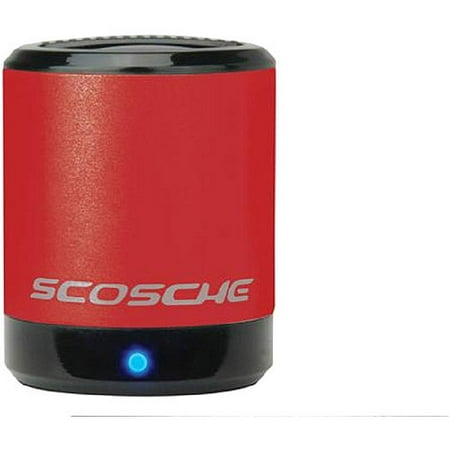 Scosche PMSRD boomCAN Portable Mini Speaker, Red