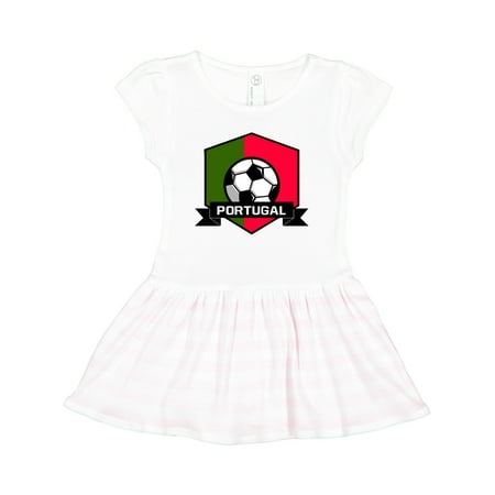 Inktastic Soccer Portugal Flag Banner Gift Toddler Girl Dress