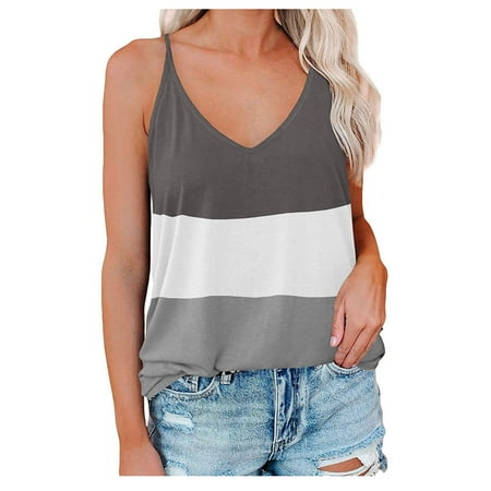 Bowake Women Fashion Patchwork Color V-neck Sling Top Camisole Vest Tank Top The size is too small please buy one or two sizes larger than normal
Bowake Women Fashion Patchwork Color V-neck Sling Top Camisole Vest Tank Top The size is too small please buy one or two sizes larger than normal