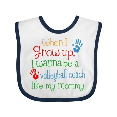 Inktastic Volleyball Coach Like Mommy Gift Baby Boy or Baby Girl Bib