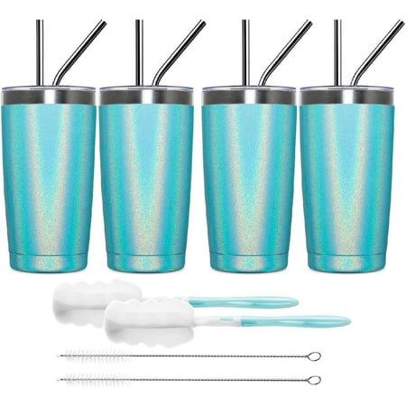 4 PACK 20oz Tumbler Cup Double Wall Vacuum Insulated Travel Mug Bulk Stainless Steel Tumblers with Lid Durable Powder Coated Coffee Cups for Cold & Hot Drinks BlueShimmer
4 PACK 20oz Tumbler Cup Double Wall Vacuum Insulated Travel Mug Bulk Stainless Steel Tumblers with Lid Durable Powder Coated Coffee Cups for Cold & Hot Drinks BlueShimmer