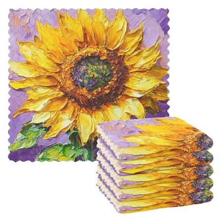 WOBOGO Bright Yellow Sunflower Kitchen Towels 6pcs Ultra Soft Absorbent Quick Drying Dish Cloths 11×11inch
WOBOGO Bright Yellow Sunflower Kitchen Towels 6pcs Ultra Soft Absorbent Quick Drying Dish Cloths 11×11inch