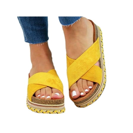 Woobling Women s Nonslip Cross Strap Wedge Sandals Summer Comfortable Slip On Slides Fashion Platform Espadrille
Woobling Women s Nonslip Cross Strap Wedge Sandals Summer Comfortable Slip On Slides Fashion Platform Espadrille