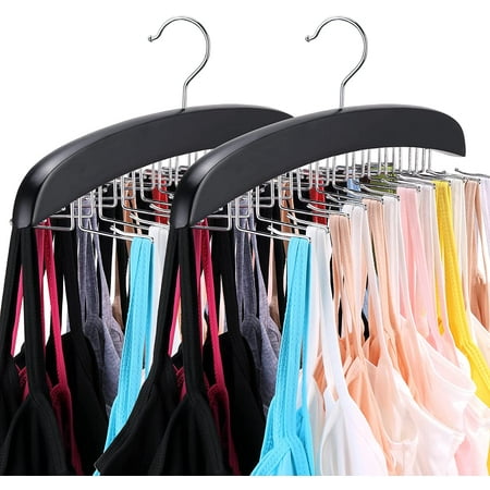 Tank Top Hanger with Premium Wood 24 Large Capacity Space Saving 360° Rotating Foldable Metal Hooks Camisole Organizer for Tank Tops Camisole Bathing Suits Bras Scarfs Black 2pack F179096
Tank Top Hanger with Premium Wood 24 Large Capacity Space Saving 360° Rotating Foldable Metal Hooks Camisole Organizer for Tank Tops Camisole Bathing Suits Bras Scarfs Black 2pack F179096