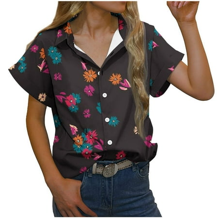 SIMQOing Women s Casual Shirts Buttons V Neck Short Sleeve Summer Blouse Loose Beach Floral Print Tee TShirt
SIMQOing Women s Casual Shirts Buttons V Neck Short Sleeve Summer Blouse Loose Beach Floral Print Tee TShirt
