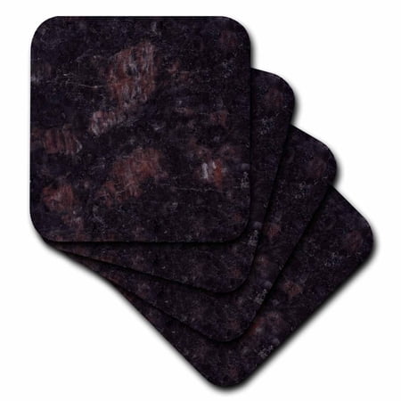 3dRose Tan Brown granite print - Soft Coasters, set of 8