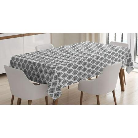 Black and White Tablecloth Monochrome Arrangement of Abstract Oriental Damask Motifs Swirled Lines Rectangle Satin Table Cover for Dining Room and Kitchen 60 X 90 Black White by Ambesonne
Black and White Tablecloth Monochrome Arrangement of Abstract Oriental Damask Motifs Swirled Lines Rectangle Satin Table Cover for Dining Room and Kitchen 60 X 90 Black White by Ambesonne