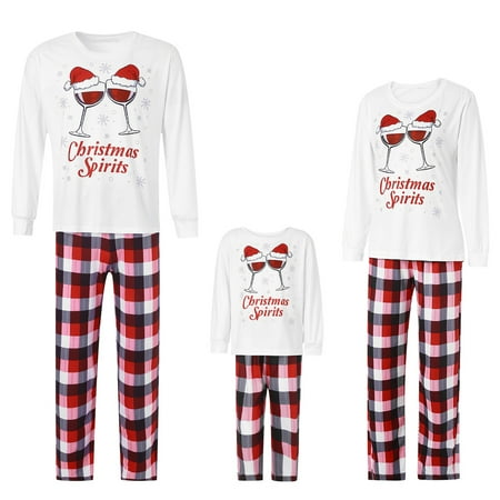 Family Matching Christmas Pajamas Set Xmas Winebowl Print Long Sleeve Tops Plaid Pants Sleepwear Outfits
Family Matching Christmas Pajamas Set Xmas Winebowl Print Long Sleeve Tops Plaid Pants Sleepwear Outfits