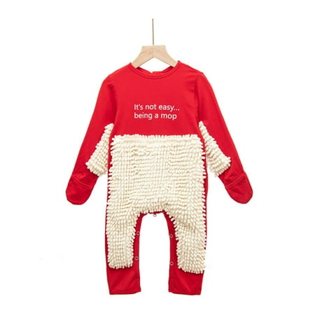 UKAP Baby Mop Romper Outfit Unisex Boys Girls Floors Cleaning Jumpsuit Casual Long Sleeve Onesie
UKAP Baby Mop Romper Outfit Unisex Boys Girls Floors Cleaning Jumpsuit Casual Long Sleeve Onesie