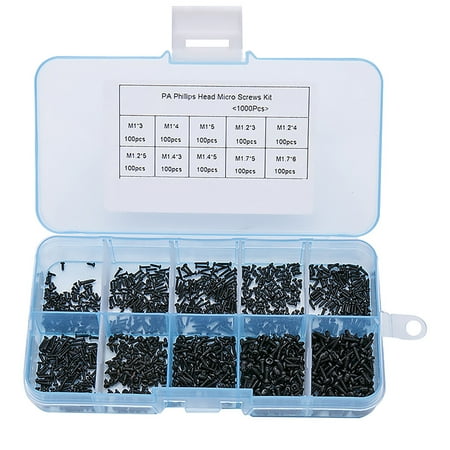1000 Pcs Small Screws Round Heads Screws Black Screws Tiny Screws Thread Stand Screws Parts
1000 Pcs Small Screws Round Heads Screws Black Screws Tiny Screws Thread Stand Screws Parts