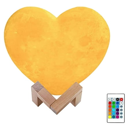 Heart Shaped Moon Lamp 16 Colors LED 3D Print Night Light with Stand & Remote Lover Birthday Gifts 18Cm
Heart Shaped Moon Lamp 16 Colors LED 3D Print Night Light with Stand & Remote Lover Birthday Gifts 18Cm