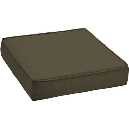 Better Homes and Gardens Outdoor Deep Seat Bottom Cushion with Welt, Tan Teal Texture