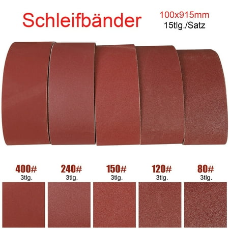Yannee 5 Pieces Sanding Belt Combination 100x915mm Grit