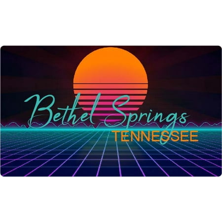 Bethel Springs Tennessee 4 X 2.25-Inch Fridge Magnet Retro Neon Design