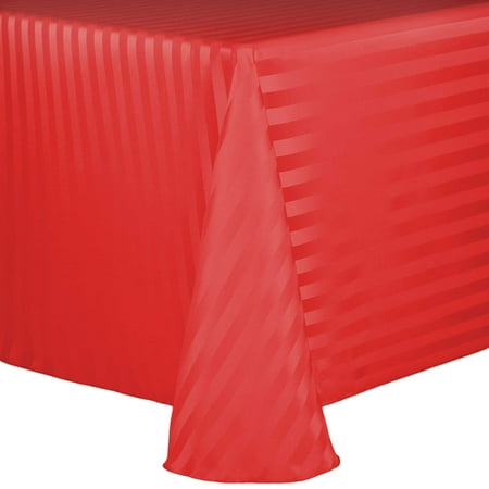 Ultimate Textile Satin-Stripe 108 x 156-Inch Rectangular Tablecloth