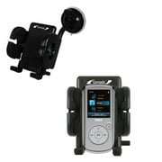 Gomadic Brand Flexible Car Auto Windshield Holder Mount designed for the RCA M4102 Opal Digital Media Player - Gooseneck Suction Cup Style Cradle