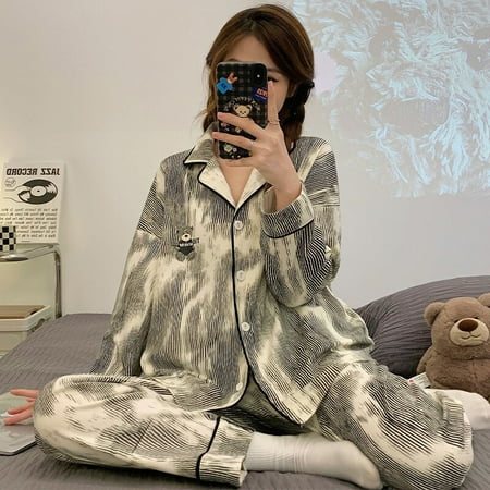 Sanrio Hello Kitty Cinnamoroll Summer Long Pajamas for Women Cute Cartoon Loose Sleepwear Pajamas Set Home Leisure Clothes
Sanrio Hello Kitty Cinnamoroll Summer Long Pajamas for Women Cute Cartoon Loose Sleepwear Pajamas Set Home Leisure Clothes