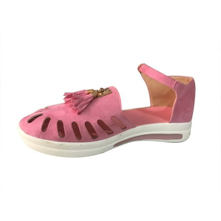 Womens Closed Toe Platform Sandals Summer Breathable Cut Out Ankle Strap Pumps Fashion Fringe Pendant Walking Shoes Loafers
Womens Closed Toe Platform Sandals Summer Breathable Cut Out Ankle Strap Pumps Fashion Fringe Pendant Walking Shoes Loafers
