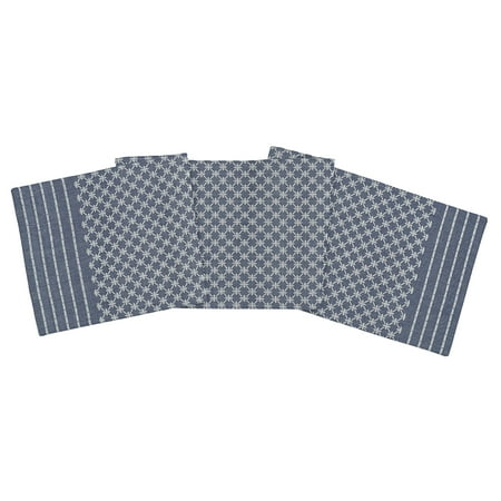 13 x 72 Markle Jacquard Navy Table Runner