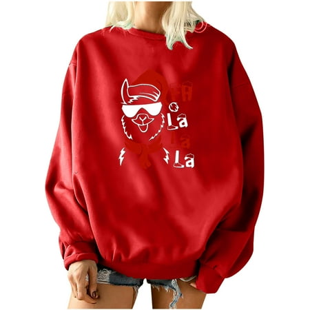 Women Christmas Print Loose O-Neck Long-Sleeved Fleece Oversized Sweatshirt Pullover black long sleeve shirt women corset tops for women Red S
Women Christmas Print Loose O-Neck Long-Sleeved Fleece Oversized Sweatshirt Pullover black long sleeve shirt women corset tops for women Red S