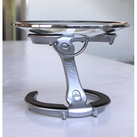 Muerk Unique Patented Pan Lid Utensil and Pot Holder Dish/Cake Serving Stand and Trivet in One for The Kitchen Lover
Muerk Unique Patented Pan Lid Utensil and Pot Holder Dish/Cake Serving Stand and Trivet in One for The Kitchen Lover