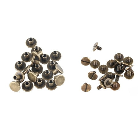 20pcs Flat Head Copper Brass Screws Nuts Nails Rivets Leather Cap Accessory (6.5mm)
20pcs Flat Head Copper Brass Screws Nuts Nails Rivets Leather Cap Accessory (6.5mm)
