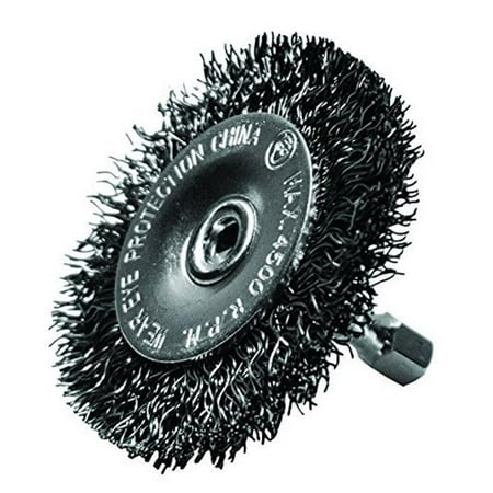 Century Drill & Tool CY76443 4 in. Fine Radial Hex Shank Brush Pack of 2