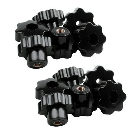 Machinery Latche Knurled Clamping Nuts Knob Grip M8 Female Thread 12Pcs