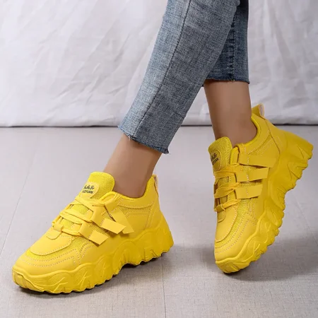 Women‘s Letter Patch Decor Mesh Panel Lace-up Front Chunky Sneakers Breathable Mesh Lace-Up Running Shoes Casual & Stylish Shoes Women‘s Footwear
Women‘s Letter Patch Decor Mesh Panel Lace-up Front Chunky Sneakers Breathable Mesh Lace-Up Running Shoes Casual & Stylish Shoes Women‘s Footwear