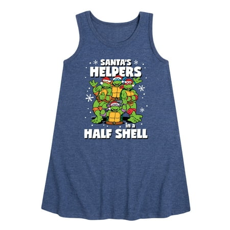 Teenage Muntant Ninja Turtle - Santas Helpers In A Half Shell - Toddler and Youth Girls A-line Dress
Teenage Muntant Ninja Turtle - Santas Helpers In A Half Shell - Toddler and Youth Girls A-line Dress