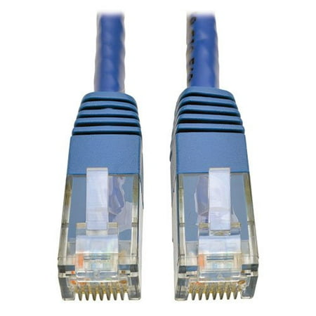 Tripp Lite Cat6 Gigabit Molded Patch Cable Rj45 M/m 550mhz 24 Awg Blue 1' - Category 6 For Network Device, Router, Modem, Blu-ray Player, Printer, Computer - 128 Mb/s - Patch Cable - 1 (n200-001-bl)