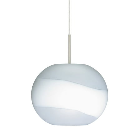 Besa Lighting 1Jt-477699 Luna 1 Light Cord-Hung Pendant - Nickel