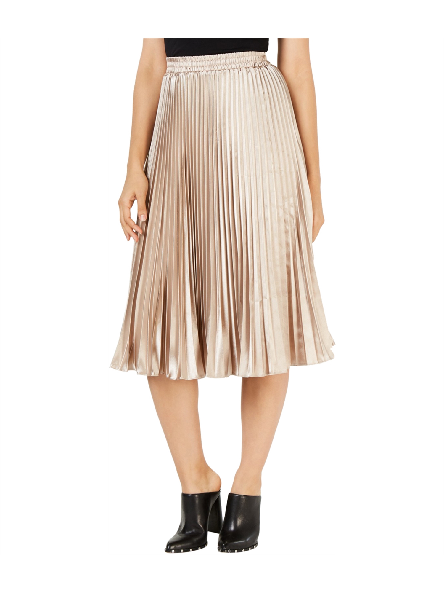 lucy paris rainbow pleated midi skirt