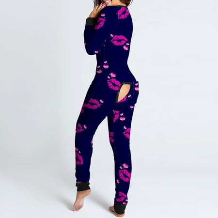 Pajamas for Women Ahomtoey Women Print Long Sleeve Button Flap Nightwear Jumpsuit Bodysuit Playsuit Romper Family Gifts Great Gift for Less on Clearence
Pajamas for Women Ahomtoey Women Print Long Sleeve Button Flap Nightwear Jumpsuit Bodysuit Playsuit Romper Family Gifts Great Gift for Less on Clearence