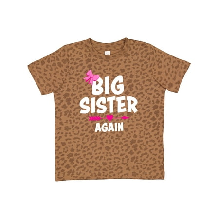 Inktastic Big Sister Again with Bow and Arrow Gift Toddler Toddler Girl T-Shirt