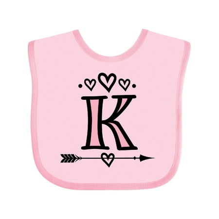 Inktastic Letter K Monogram Tribal Arrow Gift Baby Girl Bib