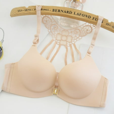 Byte Legend Girl s Front Button Leopard-print Lift Thick And Thin Beautiful Bra