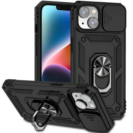 HAZHOUYUJIUKJ Impact-Resistant Shockproof Camera Cover with Kickstand Slide Lens Protection + 360° Rotate Ring Stand - Protective Bumper for iPhone14/14Plus/14Pro/14ProMax.
HAZHOUYUJIUKJ Impact-Resistant Shockproof Camera Cover with Kickstand Slide Lens Protection + 360° Rotate Ring Stand - Protective Bumper for iPhone14/14Plus/14Pro/14ProMax.