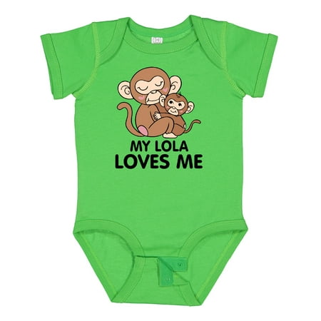 Inktastic My Lola Loves Me Gift Baby Boy or Baby Girl Bodysuit