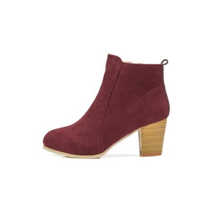 SIMANLAN Women Comfort Winter Shoes Slip Resistant Block Fashion Ankle Boots Walking Anti-Slip High Heel Stacked Heels Boot Red 6.5
SIMANLAN Women Comfort Winter Shoes Slip Resistant Block Fashion Ankle Boots Walking Anti-Slip High Heel Stacked Heels Boot Red 6.5