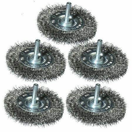 Mduoduo Wire Wheel Brush for Drill Wire Brushes for Cleaning Rust 5 Pcs 4inch