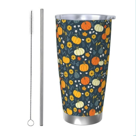 Salouo Pumpkins And Sunflowers2 Print 20oz Tumbler with Lid Stainless Steel Vacuum Insulated Tumbler Durable Insulated Coffee Mug Thermal Cup with Splash Proof Sliding Lid-Straw Two-piece Set
Salouo Pumpkins And Sunflowers2 Print 20oz Tumbler with Lid Stainless Steel Vacuum Insulated Tumbler Durable Insulated Coffee Mug Thermal Cup with Splash Proof Sliding Lid-Straw Two-piece Set
