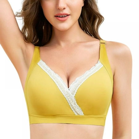 Pretty Comy Nursing Maternity Women’s Wrap Front Sleep Comfort Bralette Lace Bra