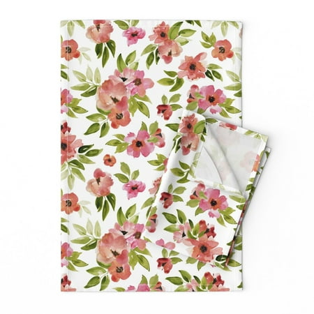 Printed Tea Towel Linen Cotton Canvas - Watercolor Floral Large Pink Flowers Sprigs Blossoms Blooms Garden Feminine Spring Print Decorative Kitchen Towel by Spoonflower
Printed Tea Towel Linen Cotton Canvas - Watercolor Floral Large Pink Flowers Sprigs Blossoms Blooms Garden Feminine Spring Print Decorative Kitchen Towel by Spoonflower