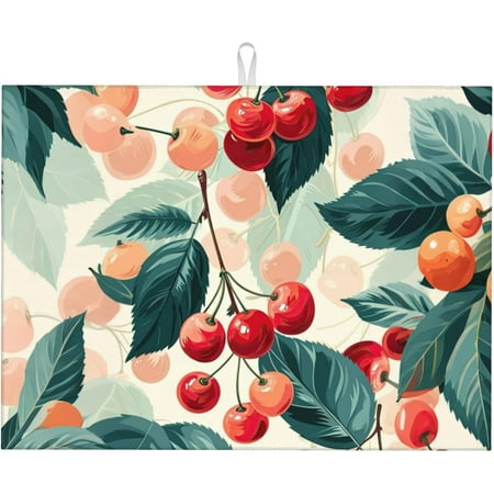 HYKE Cherry Pattern Dish Drying Mats for en Counter Absorbent Rrsible ber Dish Drying Pad Multi-Use Large Drying Mat Coffee Bar Accessories 18 x24
HYKE Cherry Pattern Dish Drying Mats for en Counter Absorbent Rrsible ber Dish Drying Pad Multi-Use Large Drying Mat Coffee Bar Accessories 18 x24