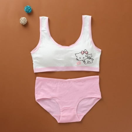 Stylish Children Girl Training Bra Soft and comfortable breathable Cotton cute Cartoon Print Racerback Seamless and no smell Underwear Panties Sets
Stylish Children Girl Training Bra Soft and comfortable breathable Cotton cute Cartoon Print Racerback Seamless and no smell Underwear Panties Sets